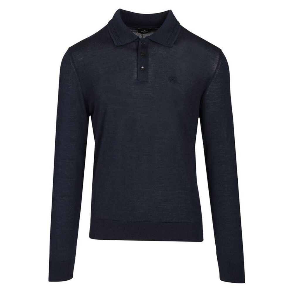 Etro Men Wool And Silk Polo Shirt